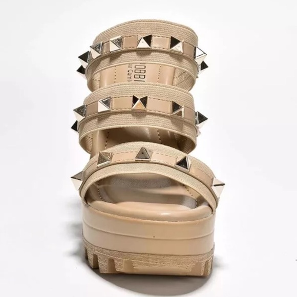 Cape Robbin Tinley Women's Spiky Platform Chunky Heels, Block Heel Size 9 - Picture 3 of 6